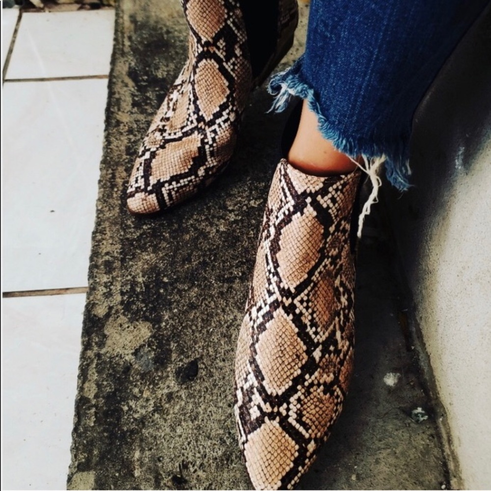 Brand new snake skin booties